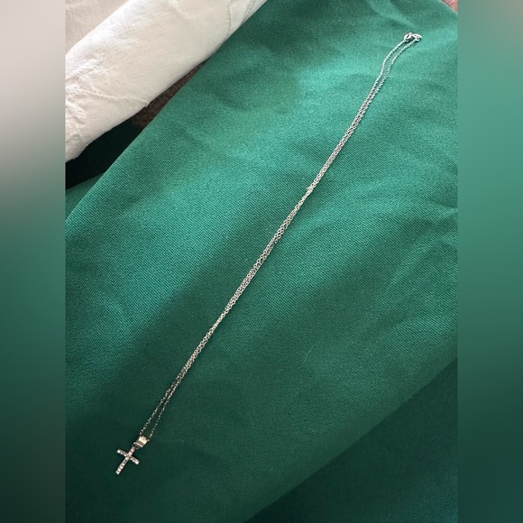 Elegant Pastel Cross Pendant Necklace 18” - Picture 2 of 2